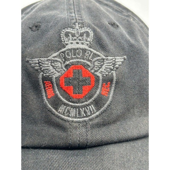 Polo Ralph Lauren Distressed Baseball Cap Crown Emblem Red Cross Wings MCMXLVIII - Picture 5 of 7